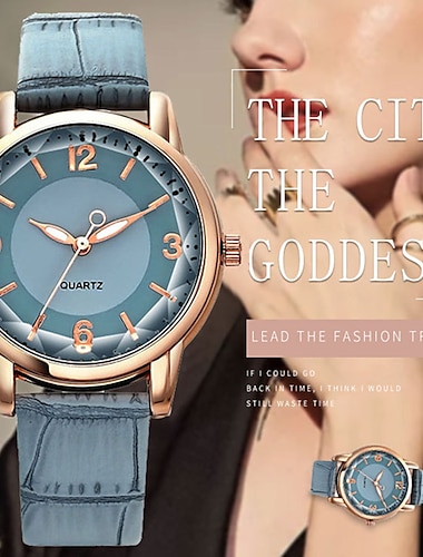  Einfache Quarz-Damenuhr mit Lederarmband, luxuriöse Damenuhr, kreative Studentenuhr, weibliche Uhr