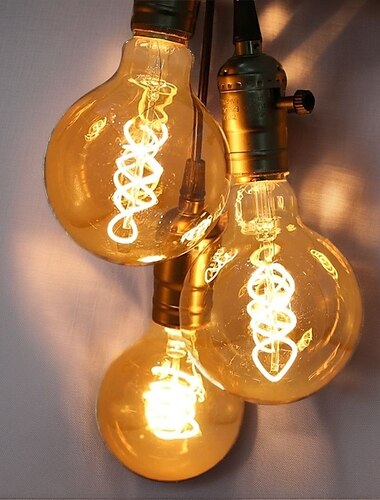  3 pièces 2 pièces 1 pièces rétro edison ampoule e27 220v 40w ampoule g80 filament ampoule vintage incandescent spirale lampe décor à la maison