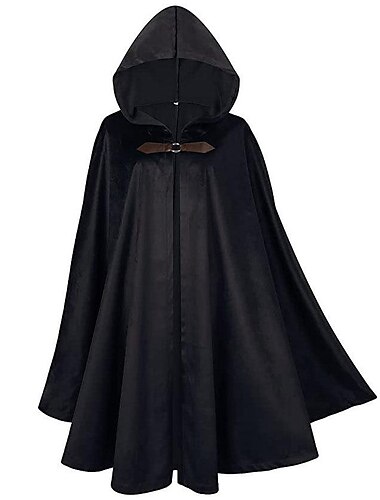  Retro Vintage Mittelalterlich Renaissance Umhang Kapuzencape Ren Faire Hexe Pirat Wikinger Damen Keltisch Vikinger Fantasie Halloween Karneval Maskerade Party LARP Erwachsene Umhang Ganzjahres
