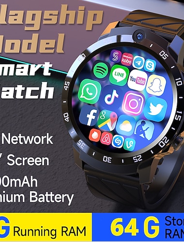  2023 globale Version 4G Net Smartwatch Android OS 1000mAh Akku 1,6 Bildschirm Blutdruck GPS Standort Herren Smartwatch