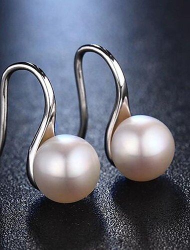 Damen Ohrring Klassisch Kostbar Modisch Einfach Künstliche Perle Ohrringe Schmuck Silber / Gold Für Party Geschenk 1 Paar