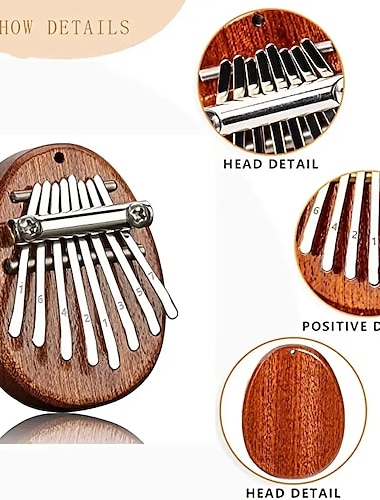  8 teclas mini kalimba alta calidad exquisito dedo pulgar piano marimba musical buen accesorio colgante regalo