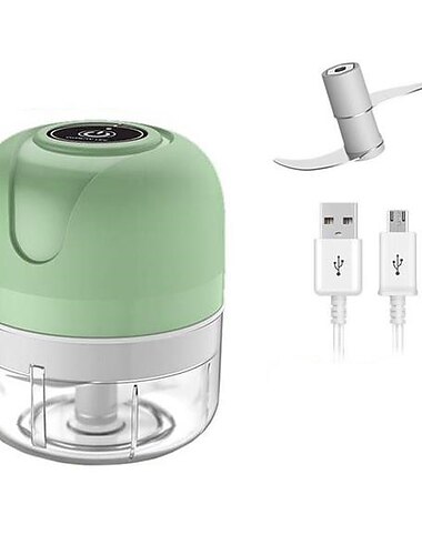  100/250 ml elektrischer Mini-USB-Knoblauchstampfer, kabellose Knoblauchmühle, Presse, Fleischwolf, Gemüse, Chili, Fleischwolf, Lebensmittelzerkleinerer, Küchenwerkzeuge