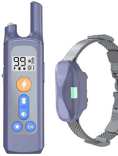  Nouveau dispositif d'arrêt d'aboiement de dresseur de chien télécommandé collier de choc électronique rechargeable étanche collier de dressage anti-aboiement pour animaux de compagnie