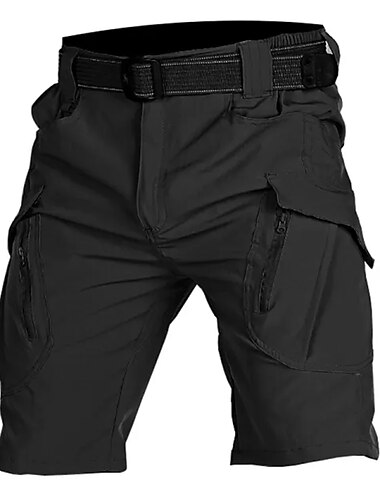  Herren Taktische Shorts Cargo Shorts Kurze Hosen Tasche mit Reißverschluss Glatt Wasserdicht Schnelltrocknend Casual Täglich Festtage Sport Modisch Schwarz Grün