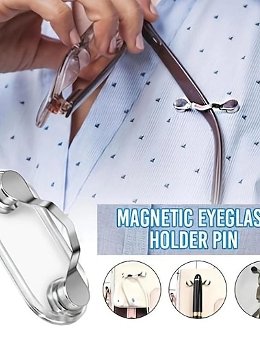  Magnetischer Brillenhalter zum Aufhängen, Pin-Broschen, modisch, multifunktional, tragbar, Kleidungsclip, Schnalle, Magnet, Brillen-Headset-Linien-Clips
