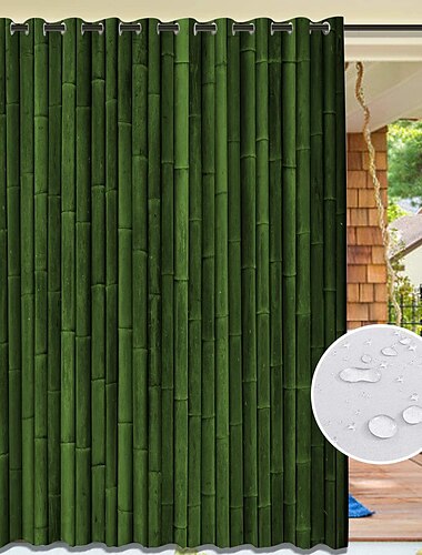  Wasserdichte Outdoor Vorhang Außenvorhänge für die Hochzeitsterrasse im Innenbereich, dicke Sichtschutz-Ösenvorhänge für Hochzeitsschlafzimmer, Wohnzimmer, Veranda, Pergola, Cabana