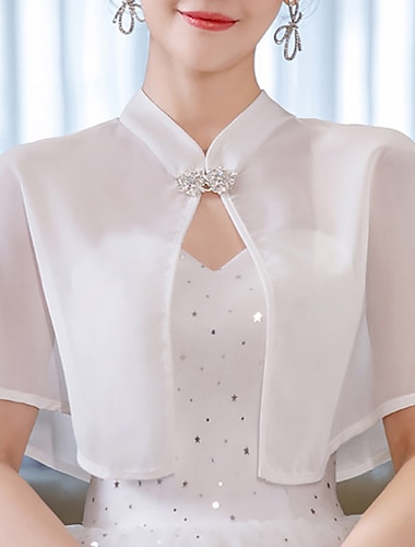  Cape portefeuille pour femme, vintage, élégante, sans manches, pour mariage, couleur pure, pour robe d'été de mariage, pour impressionner 2025