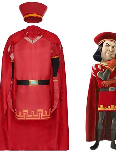  Shrek Lord Farquaad Cosplay-kostym Film-cosplay for Herr Dam Pojkar Barn Vuxna Halloween Karnival Barnens Dag