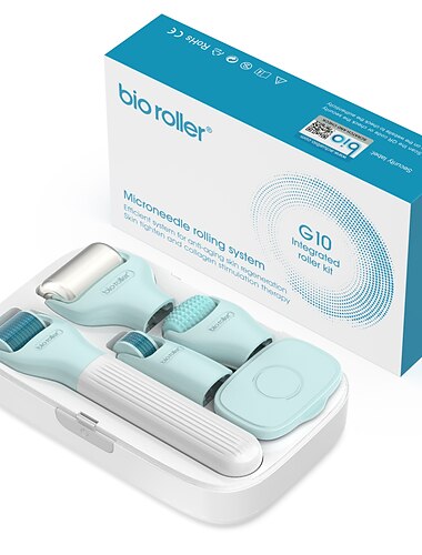  10 в 1 dermaroller kit массажер для лица микронидлинг дерма роликовая система уход за кожей лица нефритовый ледяной ролик рост волос на бороде