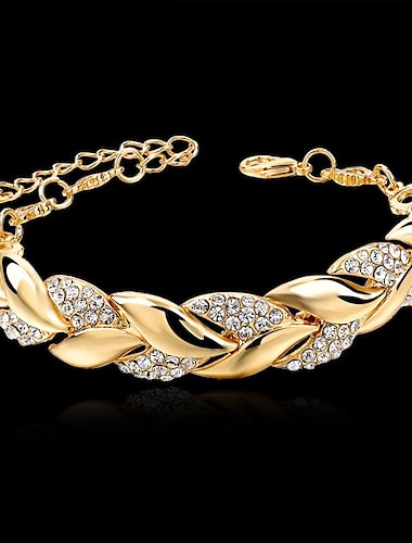  longrui grenseoverskridende smykker 18k bladgull armbånd europeiske og amerikanske mote bryllupssmykker kvinners diamantarmbånd