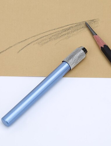  Bleistiftverlängerung mit einem Ende aus farbigem Metall, verlängern Sie den Bleistift für den weiteren Gebrauch, Geschenk zum Schulanfang