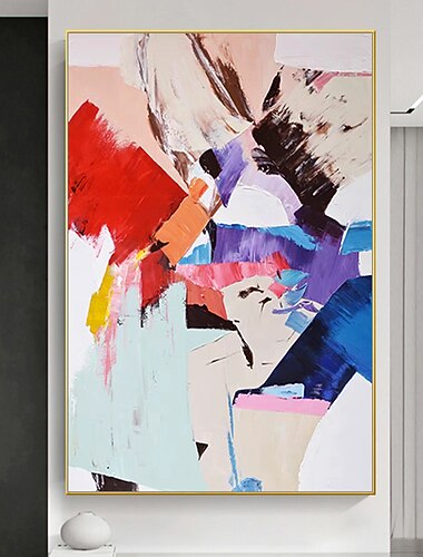  Mintura handgefertigte Textur-Ölgemälde auf Leinwand, Wandkunst, Dekoration, modernes abstraktes Bild für Heimdekoration, gerolltes, rahmenloses, ungedehntes Gemälde