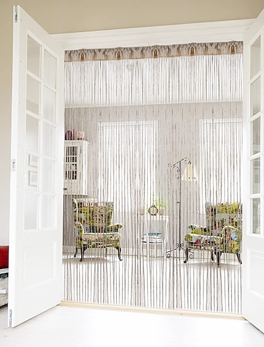  String gordijnen sparkle deur gordijn vliegen gordijn staaf zak, gordijnen panel divider raam deur hor voor deur muur en raamdecoratie, 100*200 cm