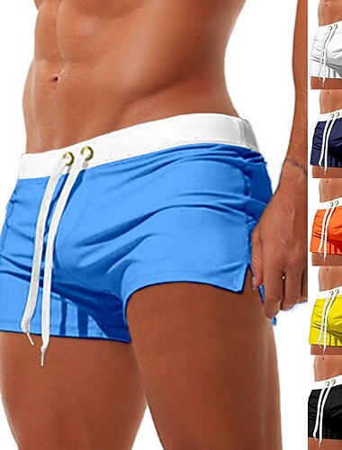  Herr Badshorts Lykra Boardshorts Underdelar Snabb tork Stretch Elastisk Snörning Ficka med blixtlås - Simmning Surfing Strand Vattensport Lappverk Höst Vår Sommar
