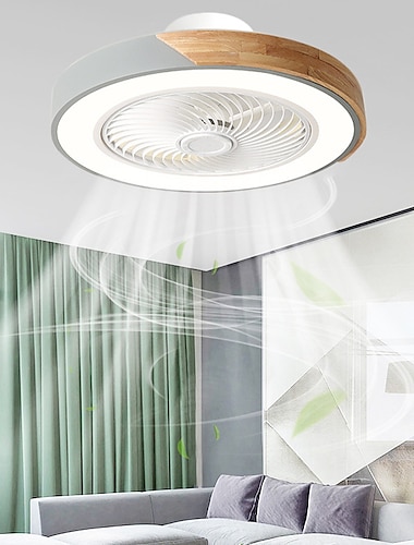  led plafondventilatoren met verlichting dimbaar met afstandsbediening contral 20 "inbouw plafondlamp acryl lampenkap kroonluchter slaapkamer woonkamer