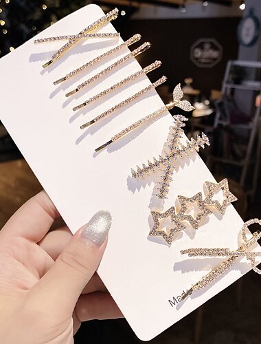  haarclipset voor dames voor feestavond dagelijks strass-legering
