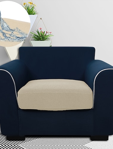  funda de cojín de asiento de sofá elástico funda elástica sillón de sofá de dos plazas 4 o 3 plazas repelente al agua gris negro liso sólido suave duradero lavable