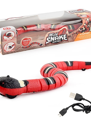  Nuevo juguete de truco extraño reptil control remoto serpiente de cascabel inducción naja muchas bandas krait divertido juguete