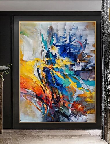  handgemaakt olieverfschilderij canvas muurdecoratie modern abstract voor huisdecor gerold frameloos ongerekt schilderij