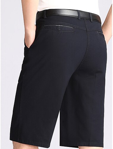  Herren Shorts Chino-Shorts Bermudashorts Arbeitsshorts Tasche Einfach Komfort Atmungsaktiv Geschäft Lässig Elegant Vintage Schwarz Gelb Unelastisch