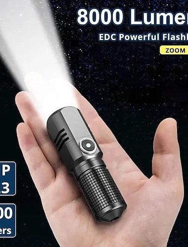  xhp50 potente linterna led 1500lm 3 modos usb c recargable mini linterna antorcha lámpara militar camping linternas se puede cerrar con un clic