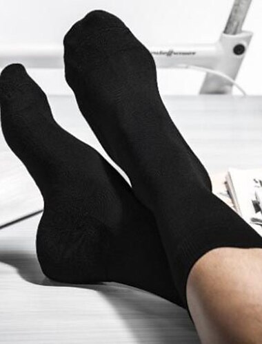  Ανδρικά 5 Ζεύγη Κάλτσες Κάλτσες Φορέματος Κοντές Κάλτσες Καθημερινές Κάλτσες Μαύρο Λευκό Χρώμα Βαμβάκι Μονόχρωμο Causal Καθημερινά Ζεστό Χειμώνας Μοντέρνα Ανατομικό