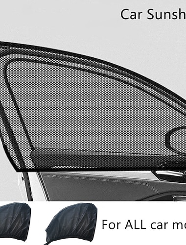  2 szt. Akcesoria samochodowe do stylizacji osłona przeciwsłoneczna auto ochrona przed promieniowaniem uv kurtyna osłona przeciwsłoneczna na boczną szybę siatkowa osłona przeciwsłoneczna folie okienne