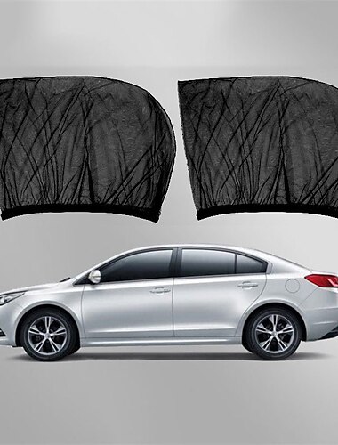  2 Stück Auto-Styling-Zubehör Sonnenschutz Auto UV-Schutz Vorhang Seitenfenster Sonnenschutz Mesh Sonnenblende Schutz Fensterfolien