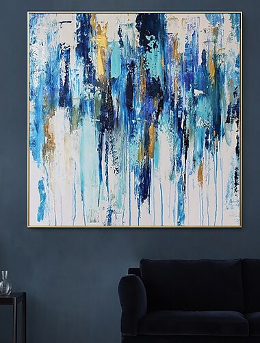  Handgefertigtes Ölgemälde auf Leinwand, Wandkunst, Dekoration, modern, abstrakt, für Heimdekoration, gerolltes, rahmenloses, ungedehntes Gemälde