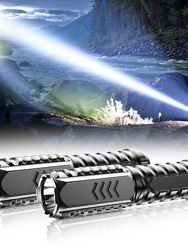  Multifunctional Rechargeable Flashlight, 2023 New Charger and Flashlight 2 in 1 LED Flashlights, 450M Long Lighting Range Tactical Flashlight 3 Modes, IPX7 Waterproof Mini Portable Flashlight