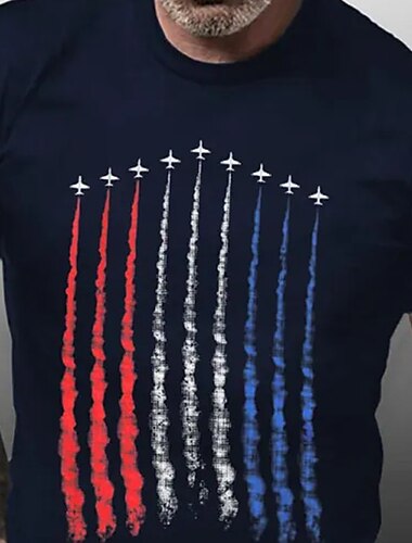 Veterans Day Herr Patrion Patriotisk Veteran Grafik Tryck Nationell Flagga T-shirt Grafik T-shirt Bomull Kortärmad Grafik Tröja Svart Vin Röd Bekväm T-shirt Utomhus Gatufashion Designer