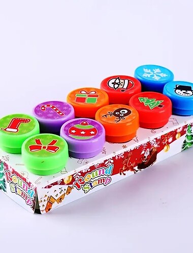  10 verschiedene Stempel für Kinder, Selbsttinte-Stempel, Kinderspielzeug-Stempel, Smiley-Siegel für Scrapbooking, DIY, Malerei, Fotoalbum, Dekoration