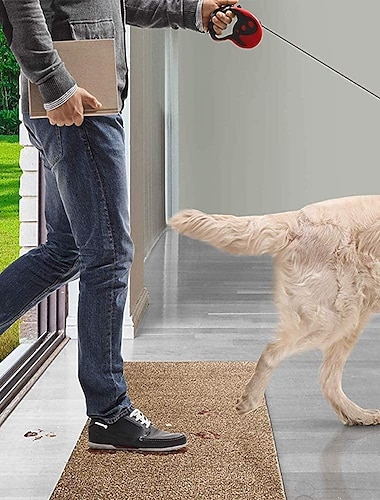  zerbino magico marrone super assorbe il fango tappetino porta posteriore in gomma antiscivolo per interni esterni a basso profilo lavabile in lavatrice raschietto per scarpe per animali domestici