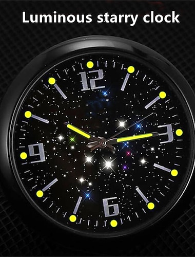  nuovi accessori per il refit dell'auto di aggiornamento con l'orologio del cielo stellato luminoso ornamenti elettronici al quarzo orologio orologio si applicano a tutte le auto