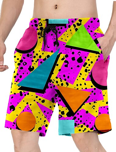  Puppe Retro Vintage 1980er Strandshorts Herren Kostüm Jahrgang Cosplay Urlaub Strand Unterhose