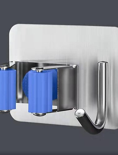 Besenhalter-Wandhalterung, super rutschfester Besenhalter, Mopp- und Besenhalter-Wandhalterung, selbstklebender Besen-Organizer, Aufhänger, Greifer für Badezimmer, Küche, Waschküche, Aufbewahrung,