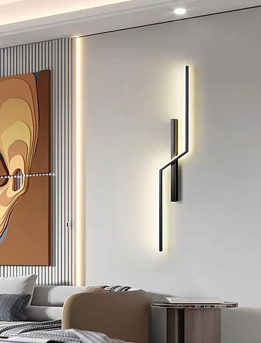  Lightinthebox Applique murale d'intérieur à LED Desin 60-120 cm / 23,4-46,8 pouces Courbe intérieure moderne simple Applique murale à LED La lampe murale en silicone est applicable à la chambre à