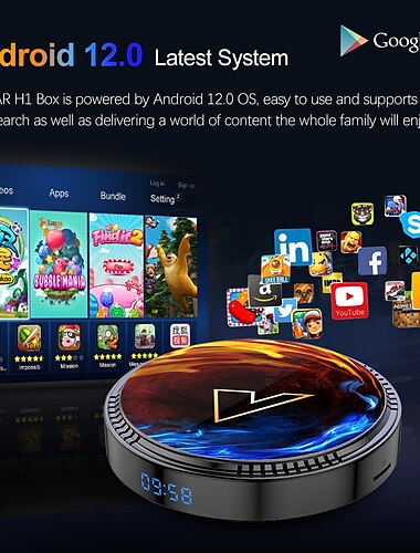  H1 Android 12 TV Box Allwinner H618 Quad Core Cortex A53 Support 8K video BT Wifi6 Google Voice Media Player Set top box