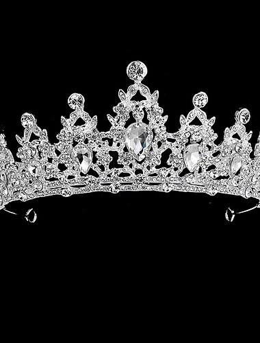  funkelnde Kristall-Diademe & Kronen für Frauen & Mädchen Rokoko viktorianische Hochzeitsaccessoires