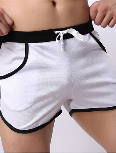  Herren Sportliche Shorts Kurze Sporthose Kurze Sporthose Sport Shorts Kordelzug Elastische Taille Farbblock Atmungsaktiv Schnelltrocknend Outdoor Fitness Fitnessstudio Sport Casual / sportlich