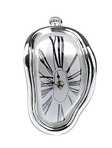  surrealistische gesmolten gedraaide Romeinse cijfers wandklokken surrealisme stijl klok thuis accessoire vervormd muur horloge decor