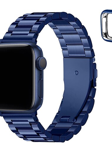  Sportarmband Kompatibel mit Apple Watch Armband 38mm 40mm 41mm 42mm 44mm 45mm 49mm mit Fall mit Entfernungswerkzeug Edelstahl Ersatzarmband für iwatch Ultra 2 Series 9 8 7 SE 6 5 4 3 2 1