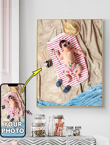  tilpasset veggkunst lerret familie tilpasset portretttrykk og plakat - personlig familieplakat 30x40cm/12''x16'' personlig valentinsgave spesiallaget