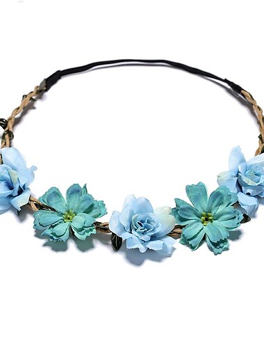  1 Stück Mädchen Boho Blumenstirnband Haarrose Gesang Kranz Blumenkrone Fee Kopfschmuck Hochzeit Tour Festival Fotos Zubehör für Frauen Kinder