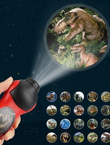  24 узора, фонарик, детские игрушки, мультфильм, динозавр, проектор, лампа, раннее просвещение, образование, детская игрушка