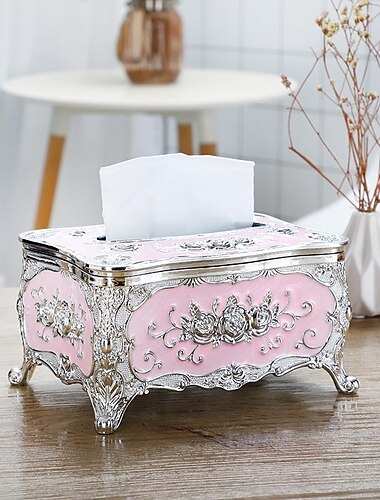  porta lenços de papel, porta-papel higiênico vintage, porta-guardanapos de tecido facial acrílico elegante para quarto, mesa de centro, banheiro, casa, restaurante, casamento