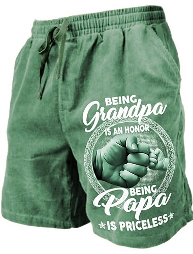  Per uomo Nonno Essere un papà non ha prezzo Shorts Pantaloncini Estivi Shorts da Spiaggia Misura del girovita medio Streetwear Hawaiano Designer Casuale Quotidiano Ferie Coulisse Elastico in vita