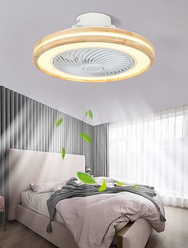  ventilatori a soffitto a led con luci dimmerabili con telecomando 20 "lampada da soffitto da incasso paralume in acrilico lampadario camera da letto soggiorno 110-240v