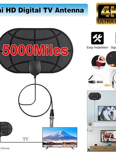  новая мини-телевизионная антенна, комнатная усиленная цифровая антенна hdtv, поддержка hd 4k 1080p dvb-t freeview, телевизионное вещание, усилитель сигнала телевизионной антенны дальнего действия